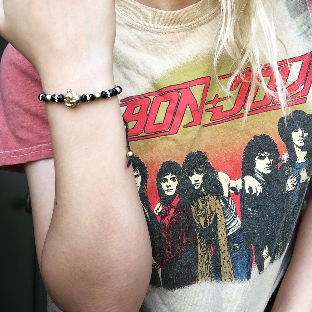 Crop top with leggings and bracelet!